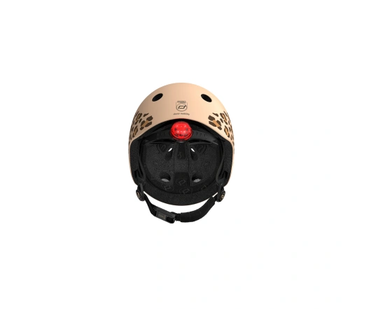 Шолом захисний дитячий Scoot and Ride, леопард, з ліхтариком, 45-51см