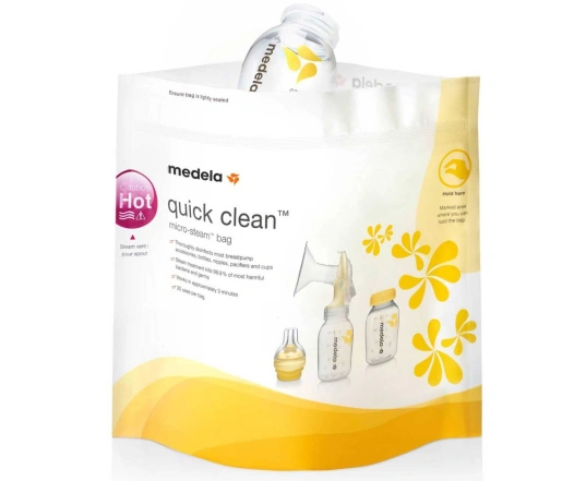 Пакети для парової стерилізації в мікрохвильовій печі Medela (Quick Clean Microwave Bags) 5 шт.