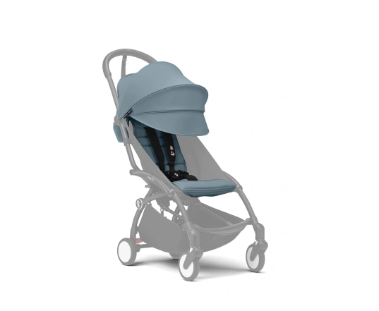 Универсальная коляска 2 в 1 с люлькой newborn shell Stokke YOYO³ Aqua (шасси Black)