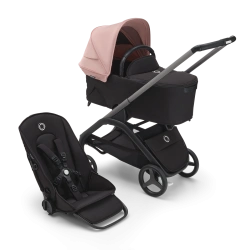 Универсальная коляска 2в1 Bugaboo DRAGONFLY - black/grey melange morning pink - изображение