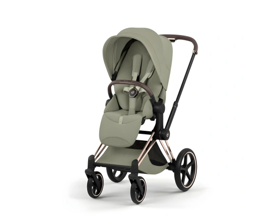 Прогулянкова коляска Cybex PRIAM Style Collection 5.0 - sage green (шасі Rose Gold)