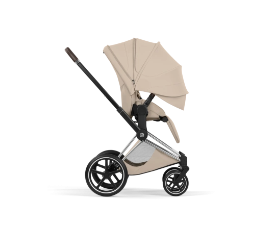 Прогулянкова коляска Cybex PRIAM Style Collection 5.0 - cozy beige (шасі Chrome Brown)