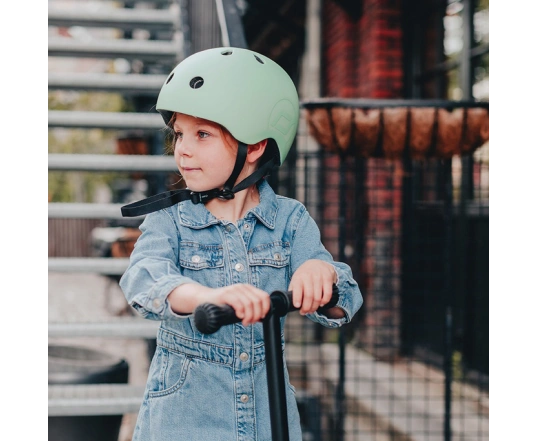 Шолом захисний дитячий Scoot and Ride, ківі, з ліхтариком, 51-55см