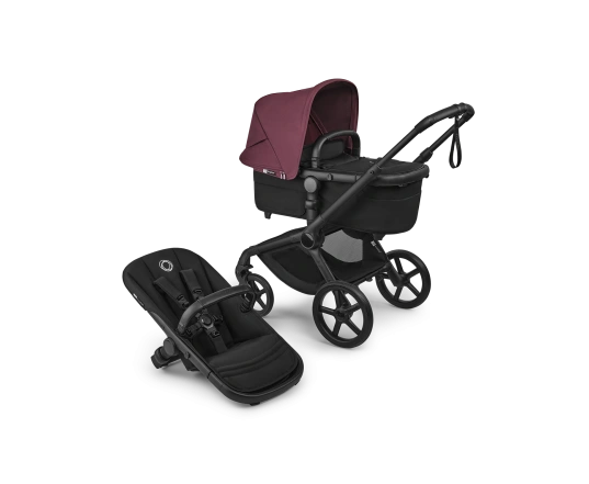 Універсальна коляска 2в1 Bugaboo FOX 5 RENEW - black/heritage black dark cherry