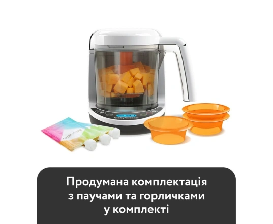 Блендер-пароварка BabyBrezza ONE STEP DELUXE - белый