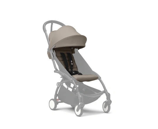 Универсальная коляска 2 в 1 с люлькой newborn shell Stokke YOYO³ Taupe (шасси Black)