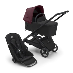 Універсальна коляска 2в1 Bugaboo DRAGONFLY - black/midnight black dark cherry - зображення