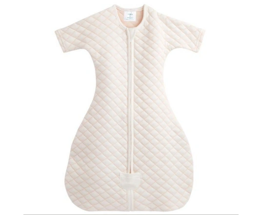 Спальник стьоганий з бавовни Aden + Anais Cream / Pink, 3-6 міс.