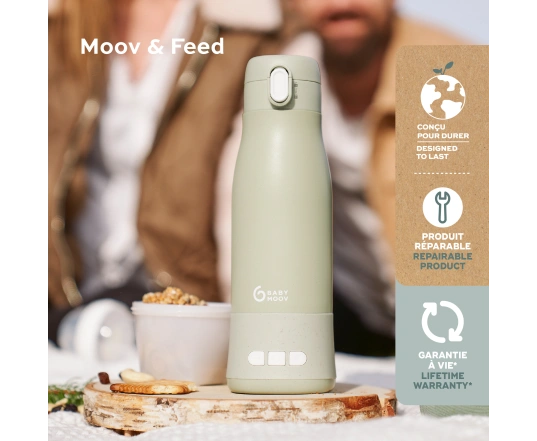Термос-підігрівач для сумішей Babymoov Moov & Feed (бездротовий), зелений