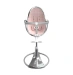 Стульчик для кормления Bloom Fresco Silver в комплекте с хлопковыми вкладышами - Blush pink