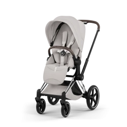 Прогулянкова коляска Cybex PRIAM Style Collection 5.0 - city grey (шасі Chrome Brown) - зображення