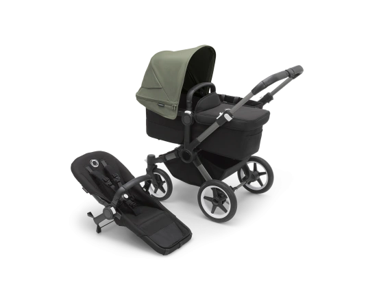 Універсальна коляска 2в1 Bugaboo Donkey5 Mono  Forest green/Midnight black-Grey mélange