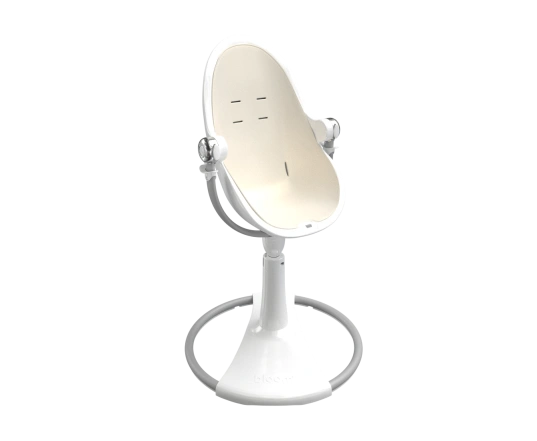 Стульчик для кормления Bloom Fresco White в комплекте с вкладышами из экокожи - Coconut white