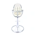 Стульчик для кормления Bloom Fresco Silver в комплекте с вкладышами из экокожи - Coconut white