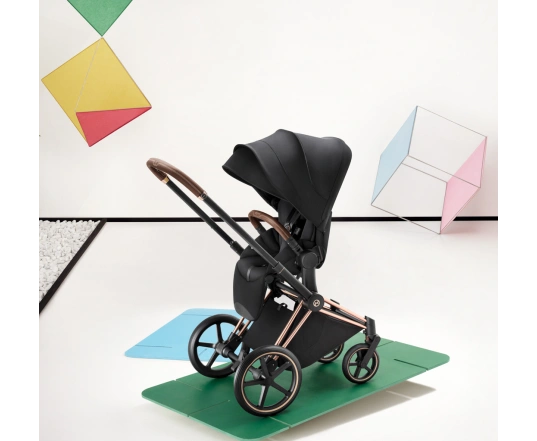 Коляска Cybex PRIAM Style Collection 5.0 - sepia black (шасі Rosegold)