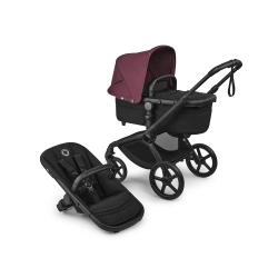 Универсальная коляска 2в1 Bugaboo FOX 5 RENEW - black/heritage black dark cherry - изображение