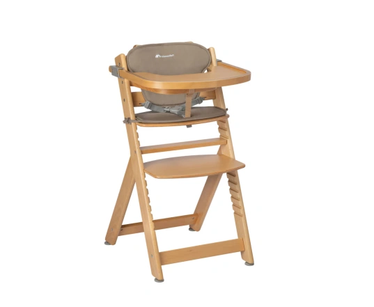 Стульчик для кормления с вкладышем Bebe Confort TIMBA - natural wood/beige