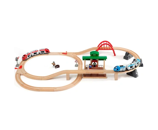 Железная дорога BRIO двухуровневая с вокзалом (33512)