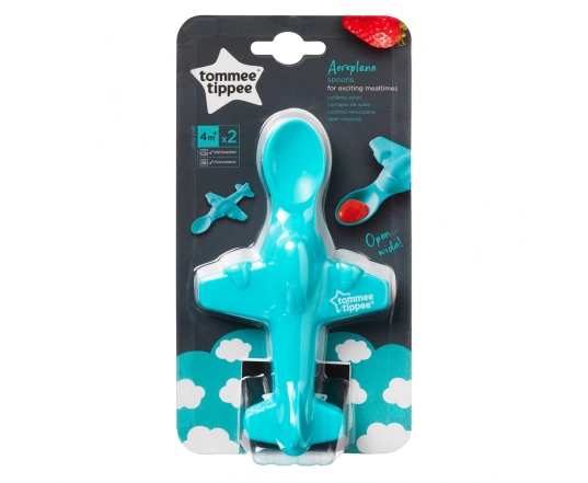 Ложки у формі літака, дитячі tommee tippee (2шт)