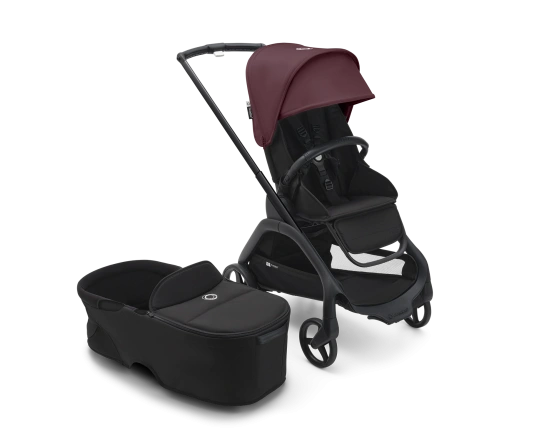 Універсальна коляска 2в1 Bugaboo DRAGONFLY - black/midnight black dark cherry