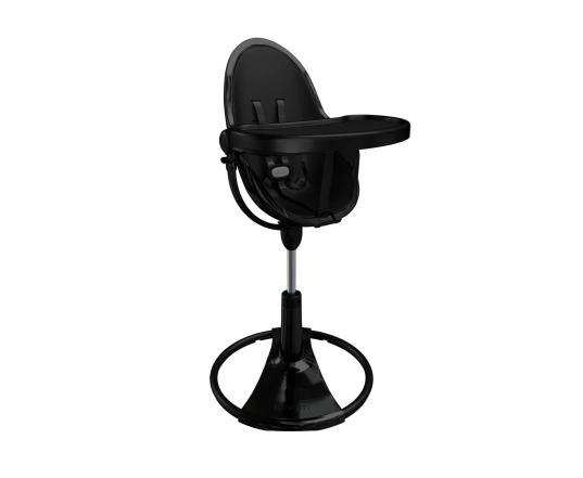 Стульчик для кормления Bloom Fresco Black в комплекте с вкладышами из экокожи - Midnight black