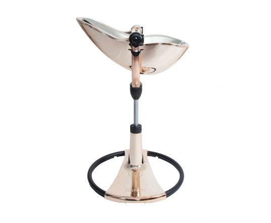 Стільчик для годування Bloom Fresco Rose Gold в комплекті із вставками з екошкіри - Lunar silver