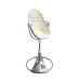 Стульчик для кормления Bloom Fresco Silver в комплекте с вкладышами из экокожи - Coconut white