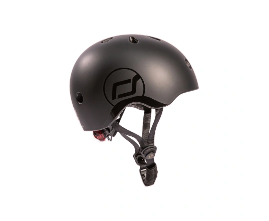 Шолом захисний дитячий Scoot and Ride, чорний, з ліхтариком, 51-53см