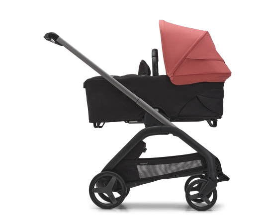 Универсальная коляска 2в1 Bugaboo Dragonfly Sunrise red/Midnight black-Grey mélange