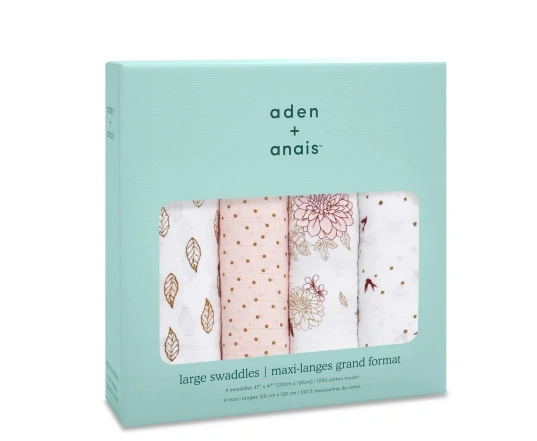 Набір пелюшок Aden + Anais 4 шт (120*120 cм бавовняний муслін) Dahlias