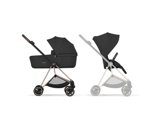 Коляска 2 в 1 Cybex MIOS Comfort Collection 5.0 - sepia black (шасі Rosegold)