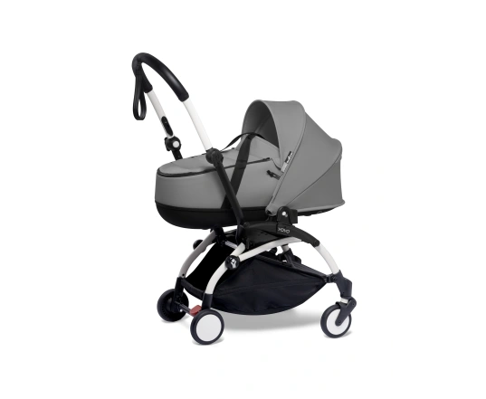 Універсальна коляска Stokke YOYO³ + люлька Bassinet  BABYZEN Grey (шасі White)