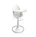 Стульчик для кормления Bloom Fresco White в комплекте с хлопковыми вкладышами -  Coconut white