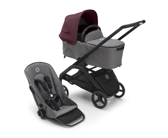 Универсальная коляска 2в1 Bugaboo DRAGONFLY - grafite/midnight black dark cherry
