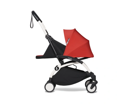 Універсальна коляска Stokke YOYO³ + компактна люлька BABYZEN Red (шасі White)