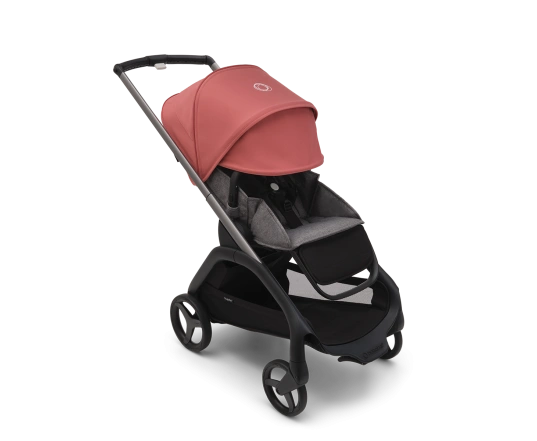 Универсальная коляска 2в1 Bugaboo Dragonfly Sunrise red/Grey mélange-Grey mélange